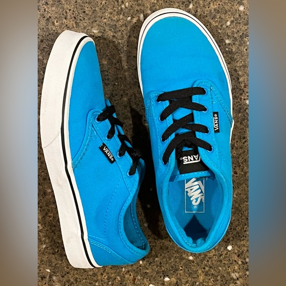 YOUTH VANS SIZE 4–SUPER COOL BLUE—GREAT USED CONDITION—CLEAN—UNISEX 💙💙 - Picture 3 of 13